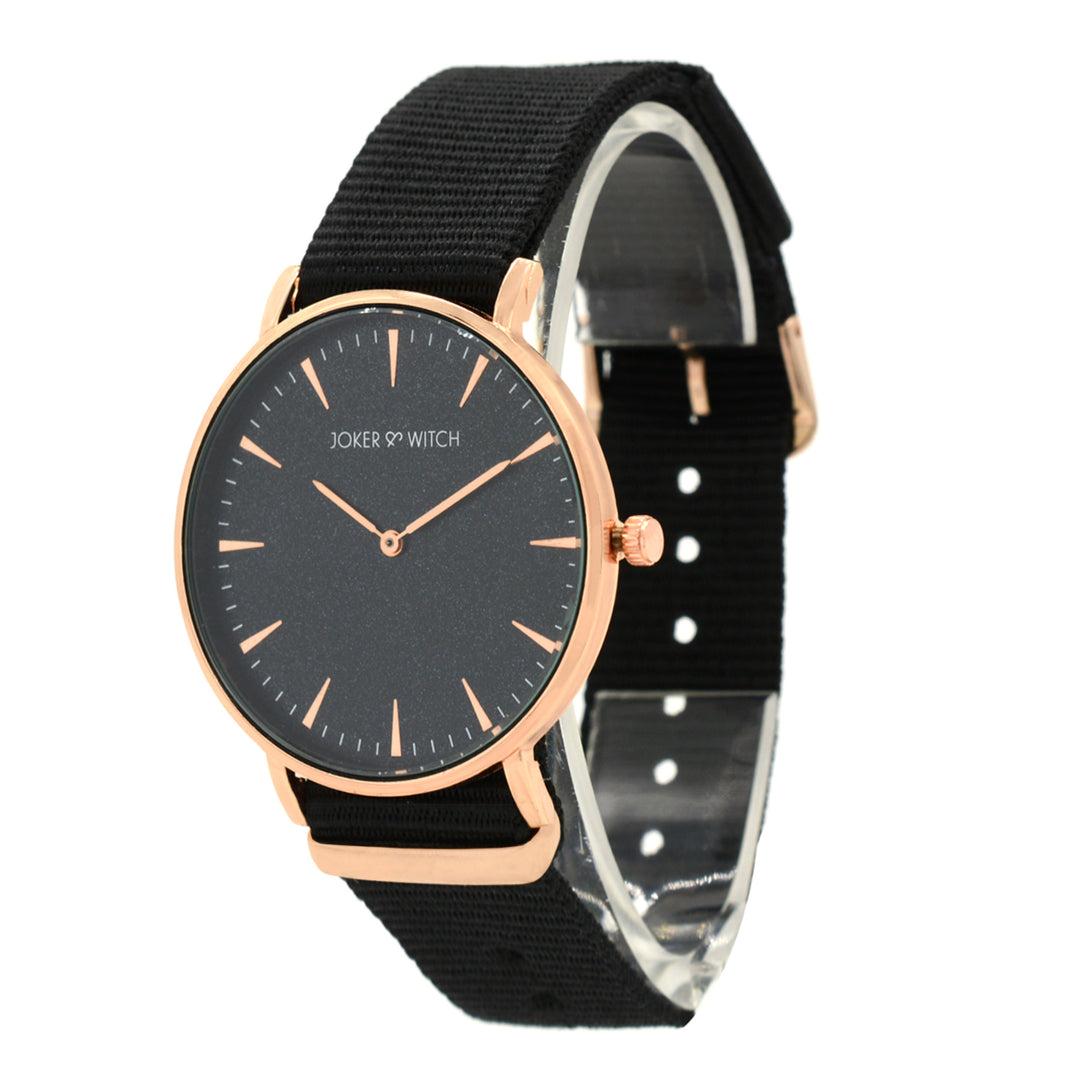 Aimee Black Large Dial Nato Strap Men's Watch