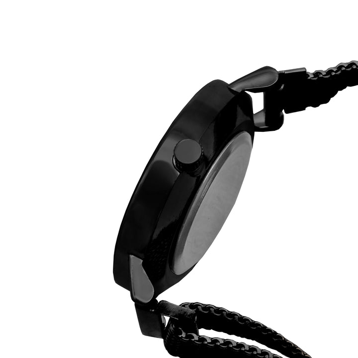 Natalie Rose Gold Black Medium Dial Magnetic Strap Women's Watch