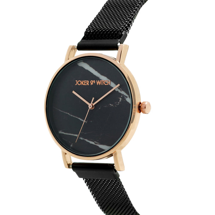 April Black Medium Dial Magnetic Strap Women's Watch
