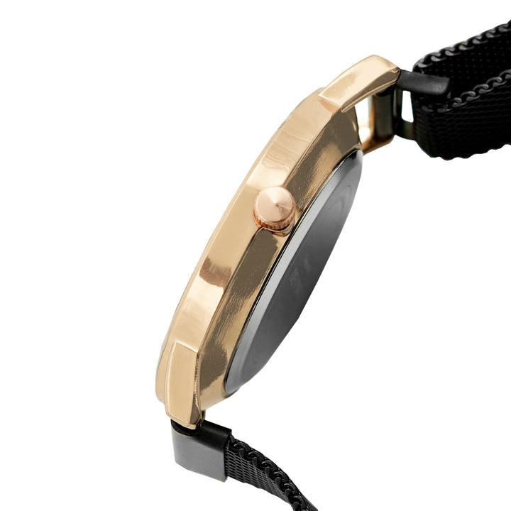 April Black Medium Dial Magnetic Strap Women's Watch