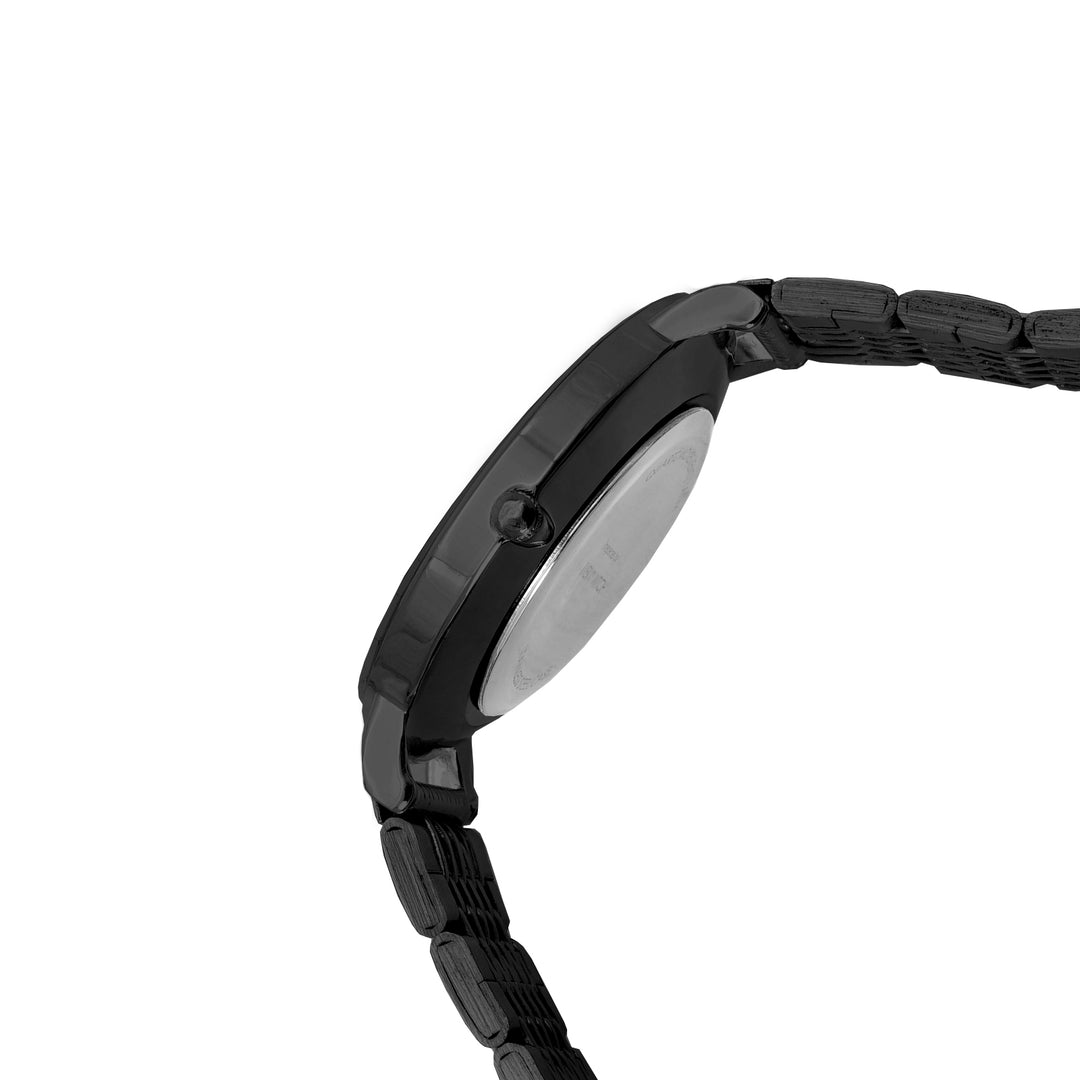 Signature Black Large Dial Linked Chain Strap Women's Watch