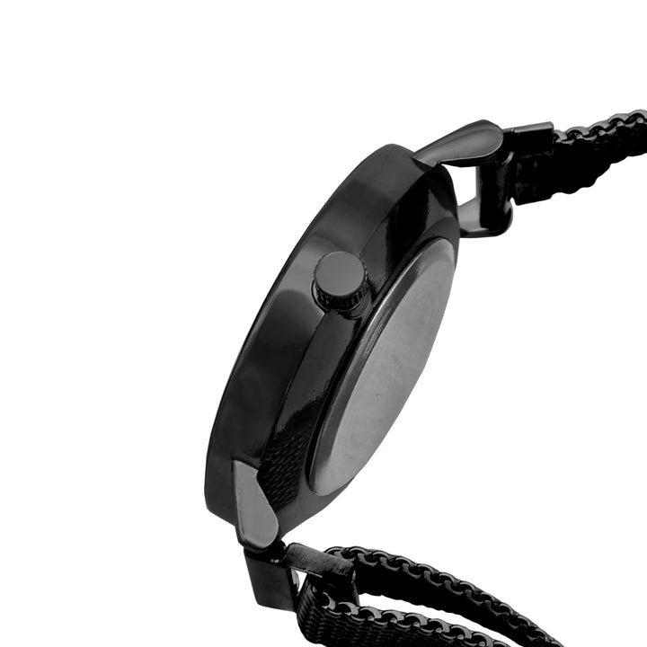 Natalie Silver Black Medium Dial Magnetic Strap Women's Watch