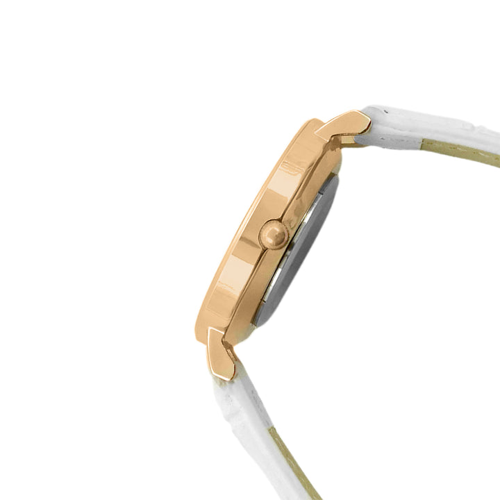 Ariana White Medium Dial White Croc Strap Women's Watch