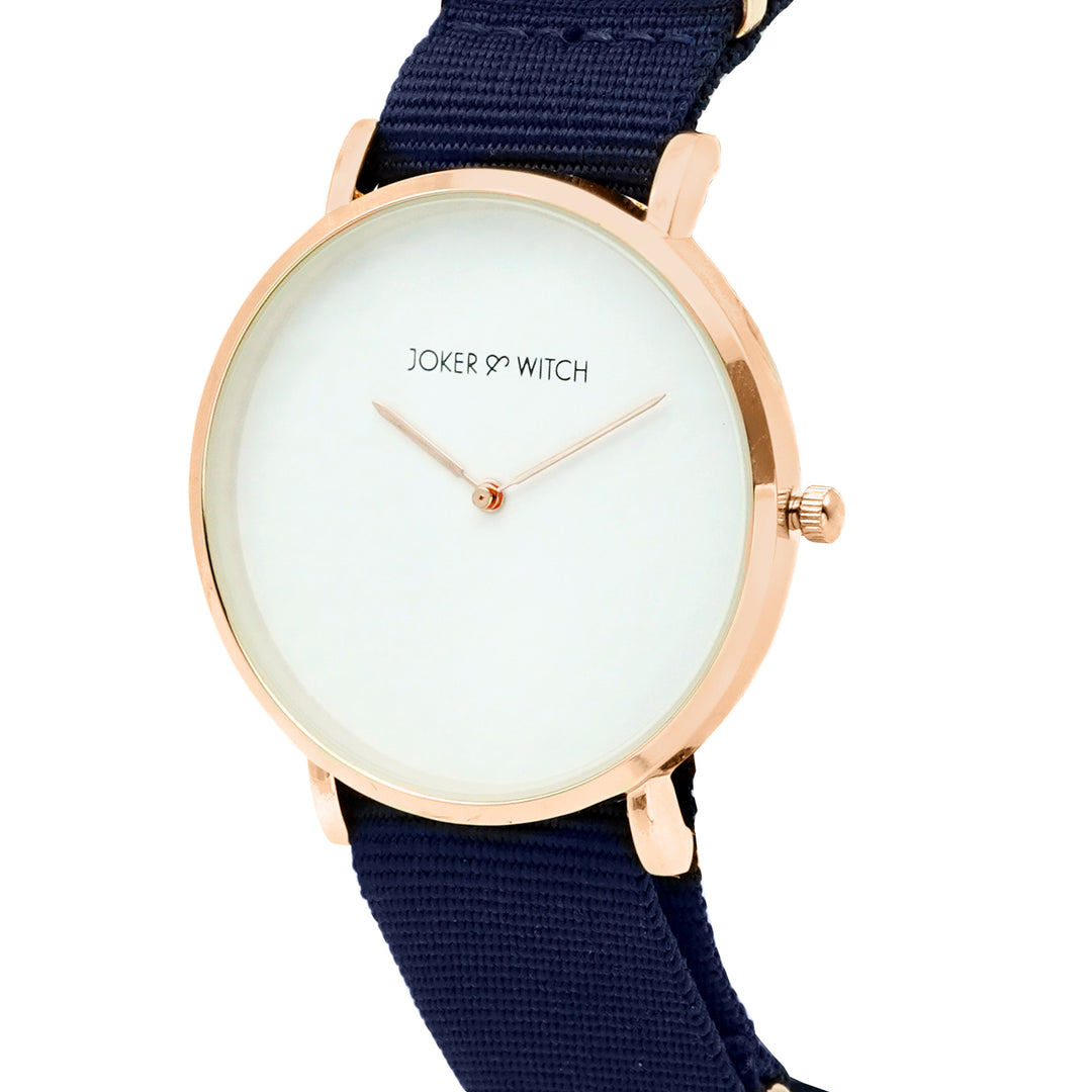 Neo White Large Dial Blue Nato Strap Men's Watch