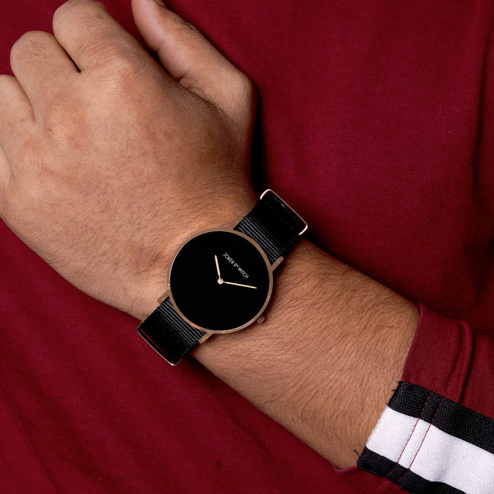 Neo Black Large Dial Nato Strap Men's Watch