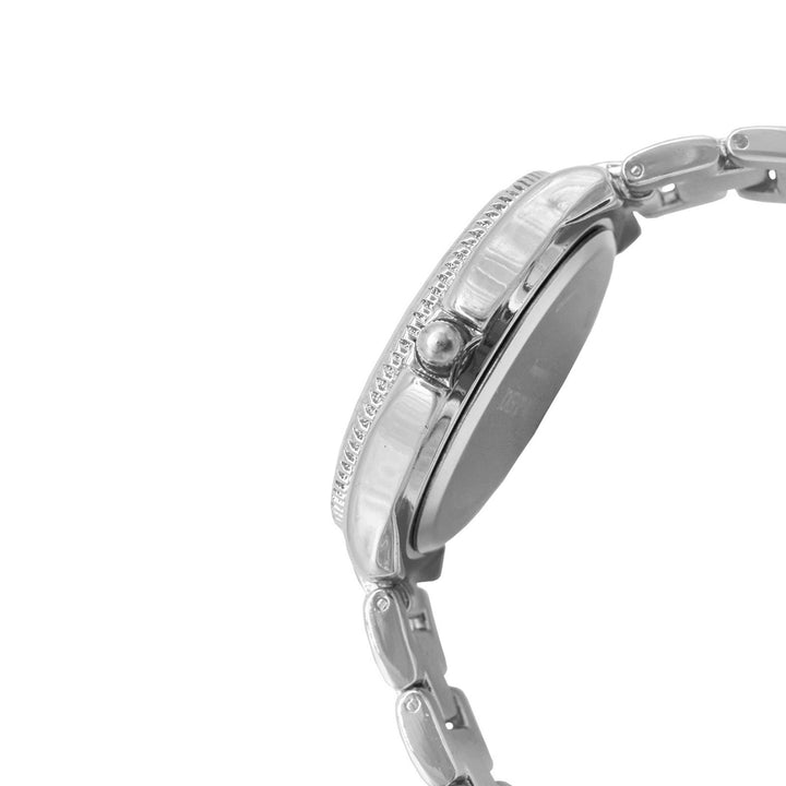 Ella Black Medium Dial Silver Linked Chain Strap Women's Watch