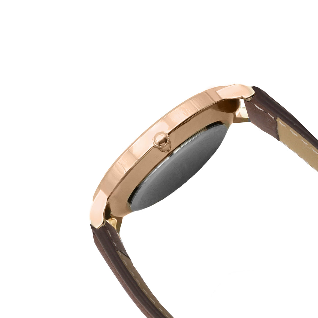 Hope White Large Dial Brown PU Strap Women's Watch