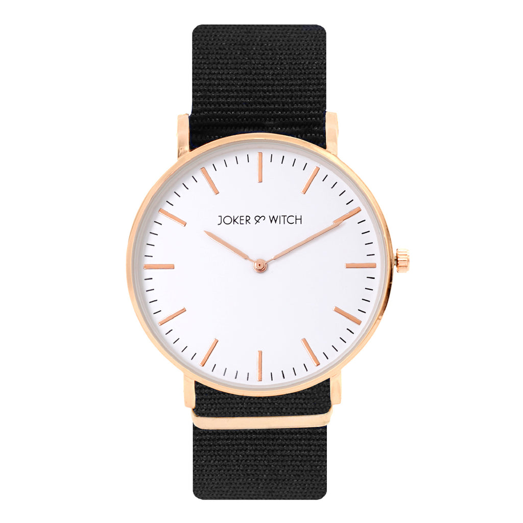 Matrix White Large Dial Black Nato Strap Men's Watch