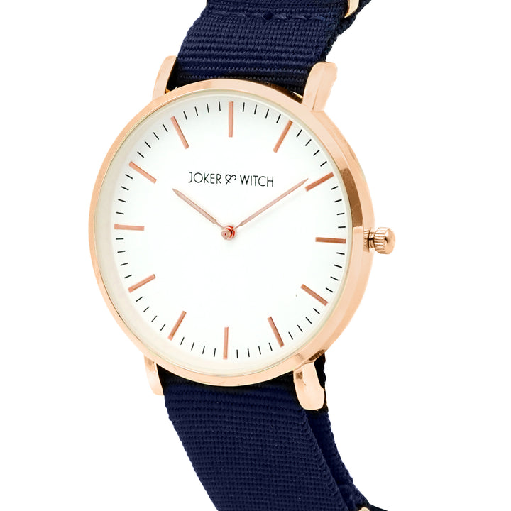 Matrix White Large Dial Blue Nato Strap Men's Watch