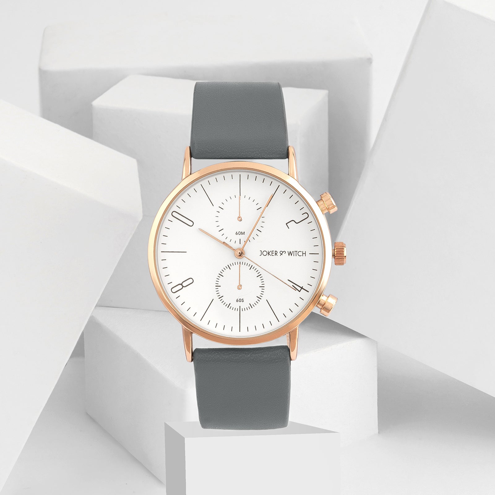 Shop online Bangkok White Dial Grey PU Strap Watch by Joker and Witch
