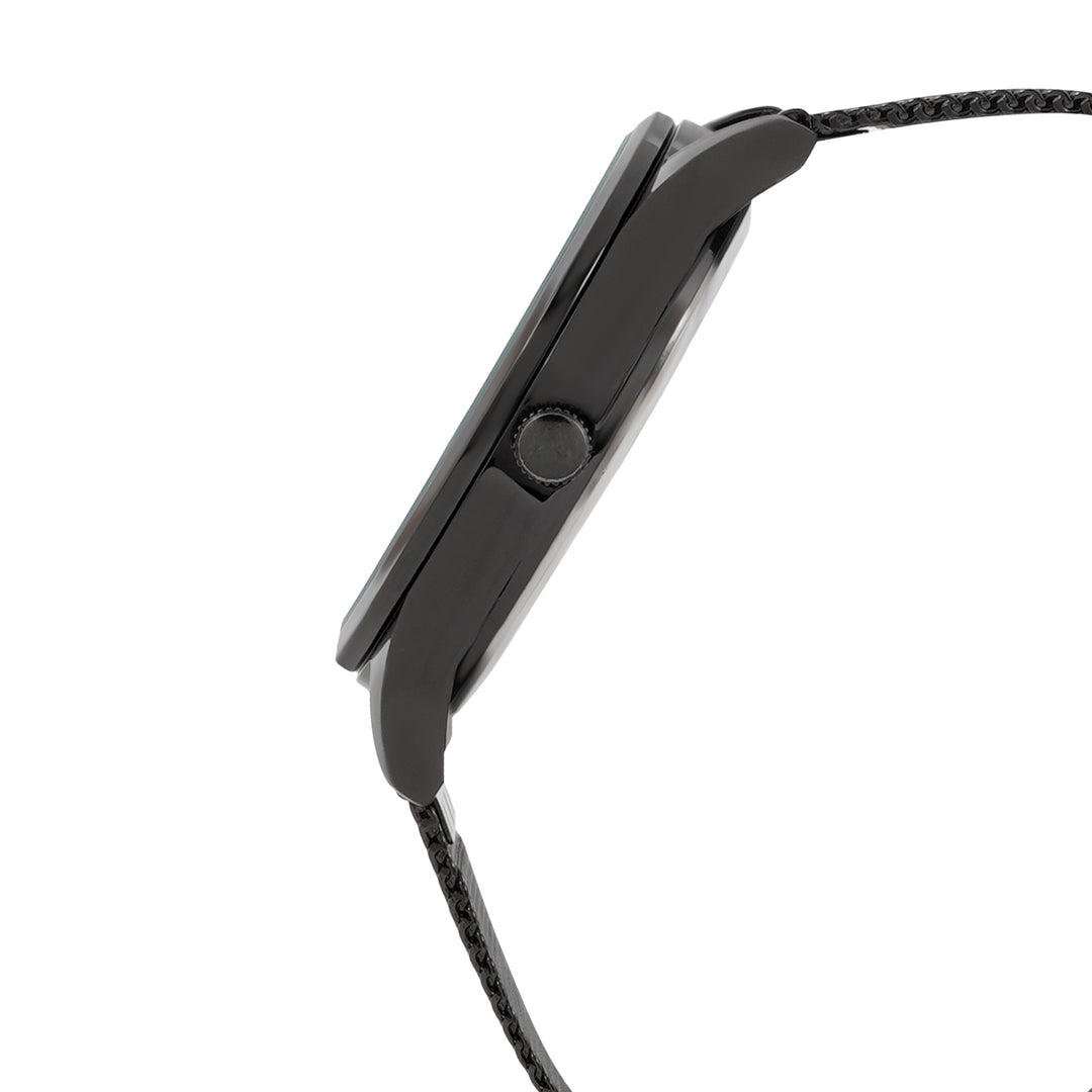 Montego Blue XLarge Dial Gunmetal Mesh Strap Men's Watch