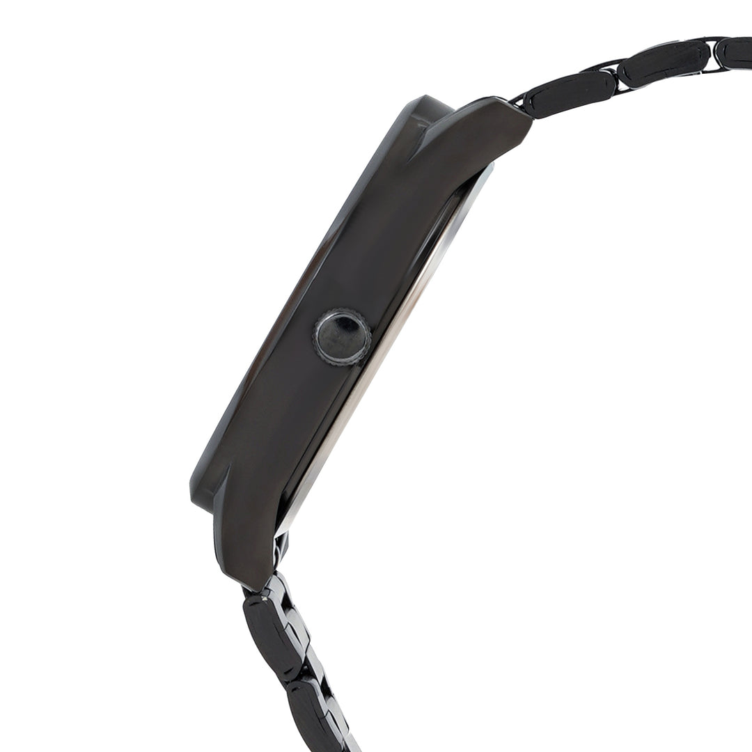 Shanghai Black Large Dial Linked Chain Strap Men's Watch