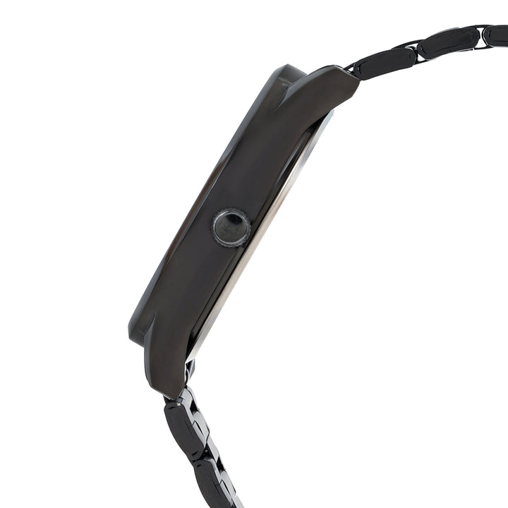 Shanghai Black Large Dial Linked Chain Strap Men's Watch