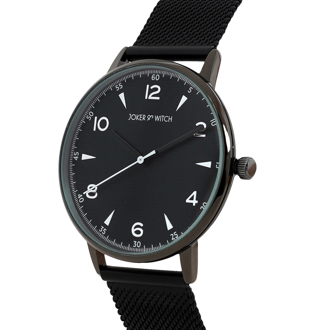 Royce Black Large Dial Mesh Strap Men's Watch