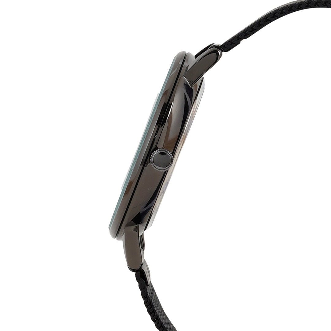 Royce Black Large Dial Mesh Strap Men's Watch