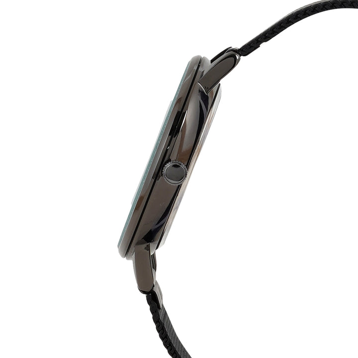 Royce Black Large Dial Mesh Strap Men's Watch