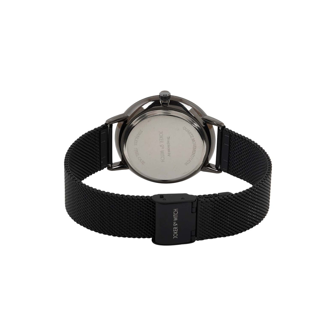 Royce Black Large Dial Mesh Strap Men's Watch