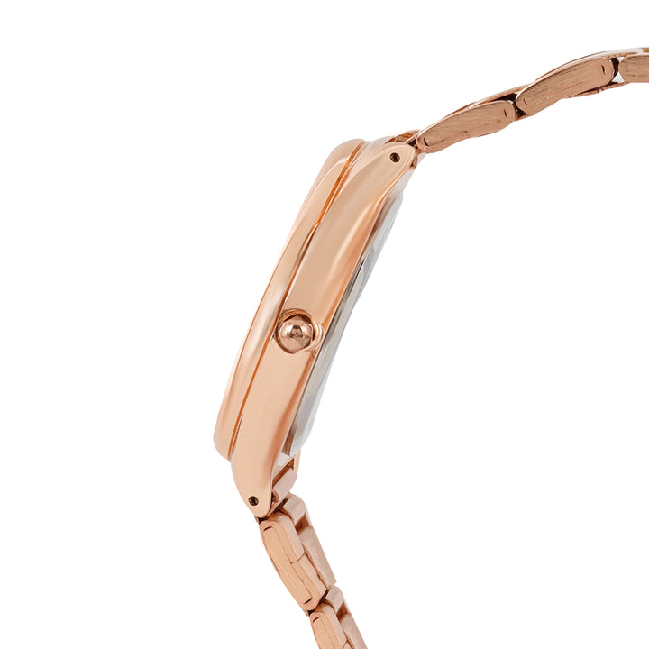Brooklyn Rose Gold Medium Dial Linked Chain Strap Women's Watch