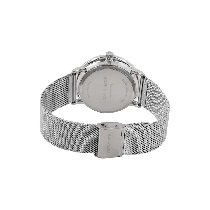 Vancouver Beige Large Dial Silver Mesh Strap Men's Watch