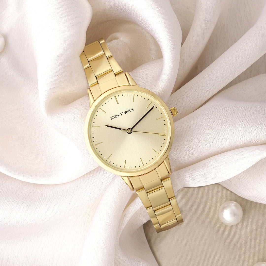 Tokyo Gold Medium Dial Linked Chain Strap Women's Watch