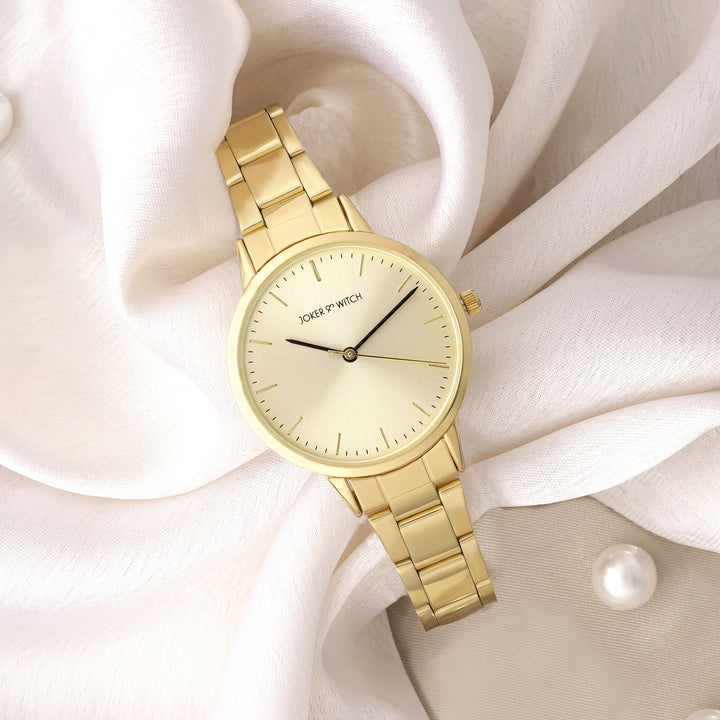 Tokyo Gold Medium Dial Linked Chain Strap Women's Watch