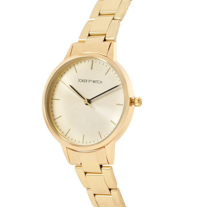 Tokyo Gold Medium Dial Linked Chain Strap Women's Watch