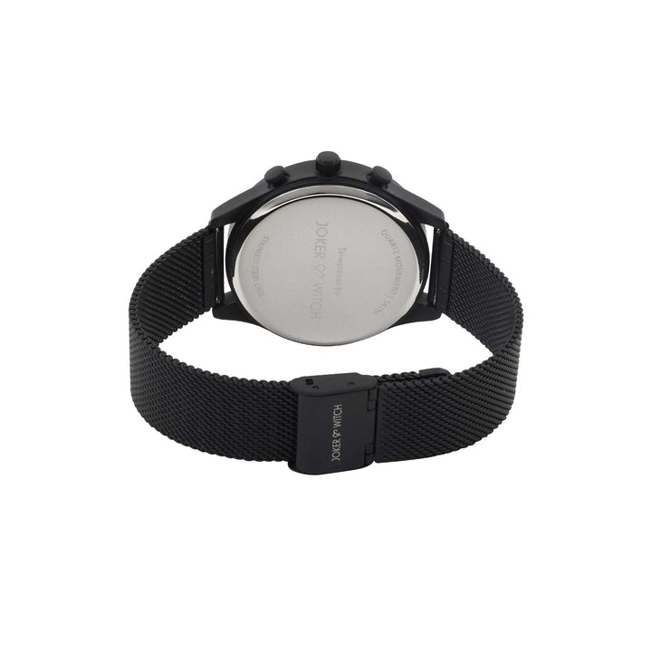 Beetle Black Large Dial Mesh Strap Men's Watch