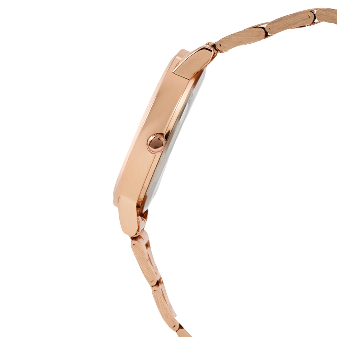 Midnight Rose Gold Medium Dial Linked Chain Strap Women's Watch