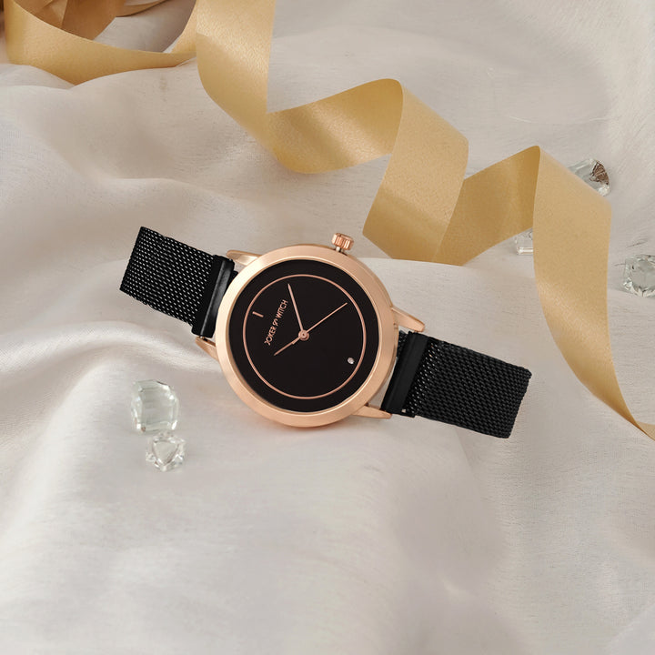 Eclipse Black Medium Dial Magnetic Strap Women's Watch