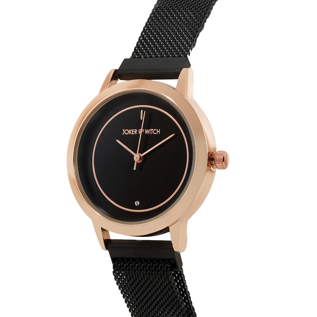 Eclipse Black Medium Dial Magnetic Strap Women's Watch