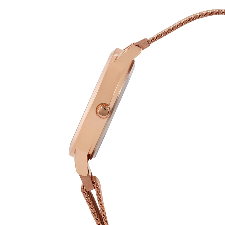 Eclipse Black Medium Dial Rose Gold Magnetic Strap Women's Watch