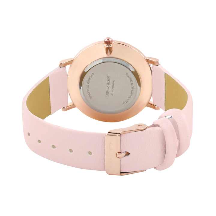 Printed Fern Pink Medium Dial PU Strap Women's Watch