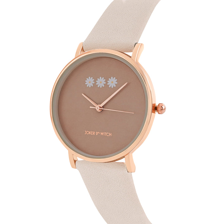 Printed Musky Brown Medium Dial PU Strap Women's Watch