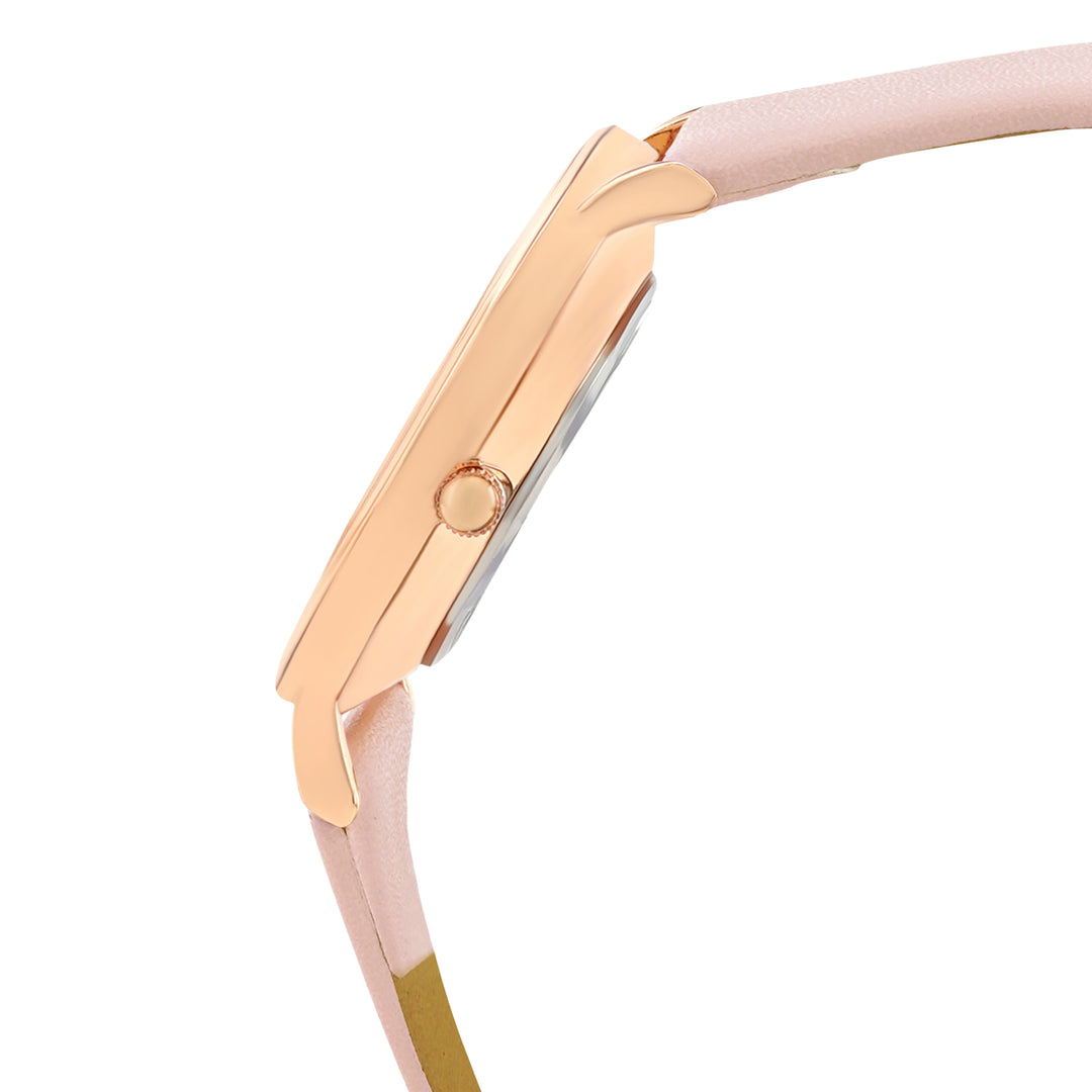 Printed Enchantress Multicolor Medium Dial Pink PU Strap Women's Watch