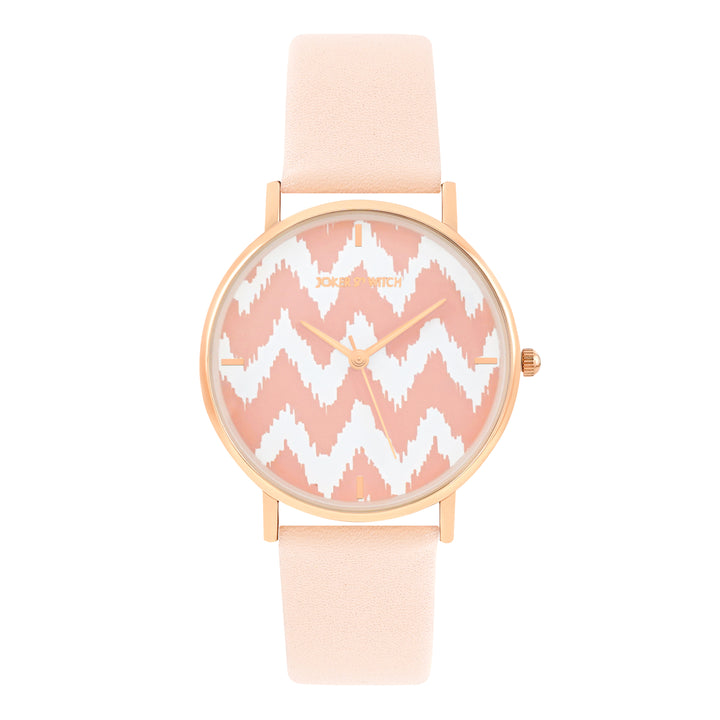 Printed Roseate Pink Medium Dial PU Strap Women's Watch