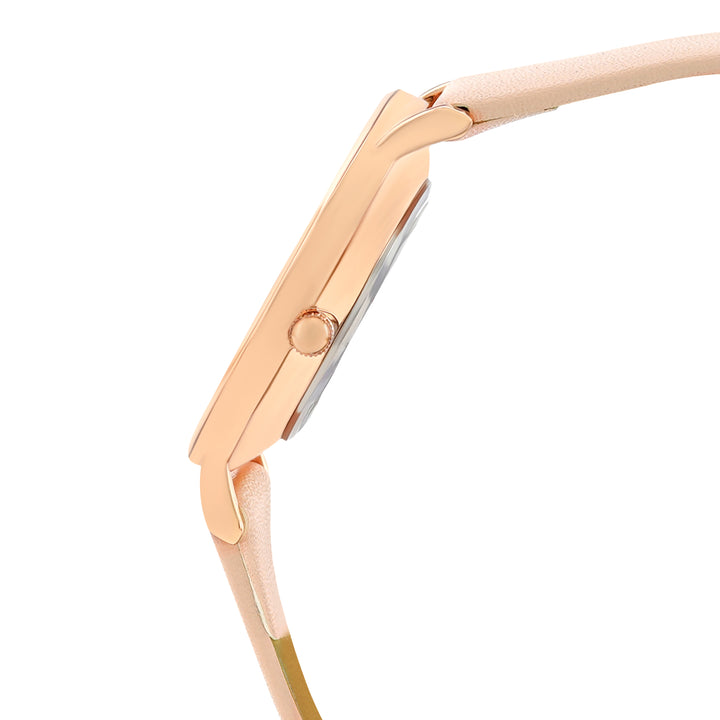 Printed Roseate Pink Medium Dial PU Strap Women's Watch