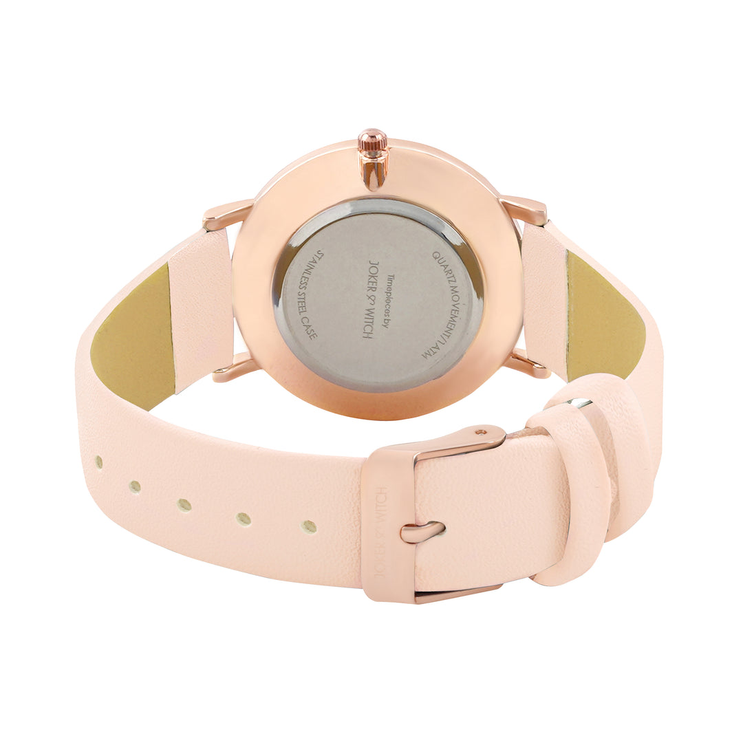 Printed Roseate Pink Medium Dial PU Strap Women's Watch