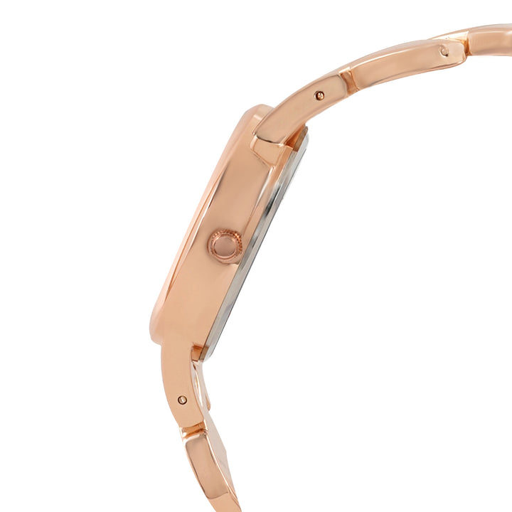 Athens Black Medium Dial Rose Gold Bracelet Strap Women's Watch