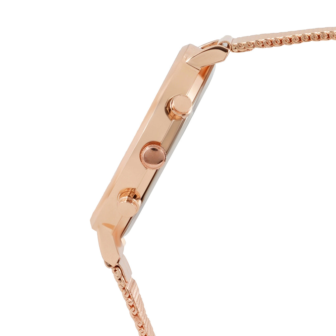 Moscow White Large Dial Rose Gold Mesh Strap Women's Watch