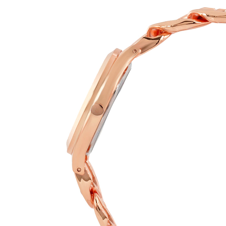 Vegas Taupe Medium Dial Rose Gold Bracelet Strap Women's Watch