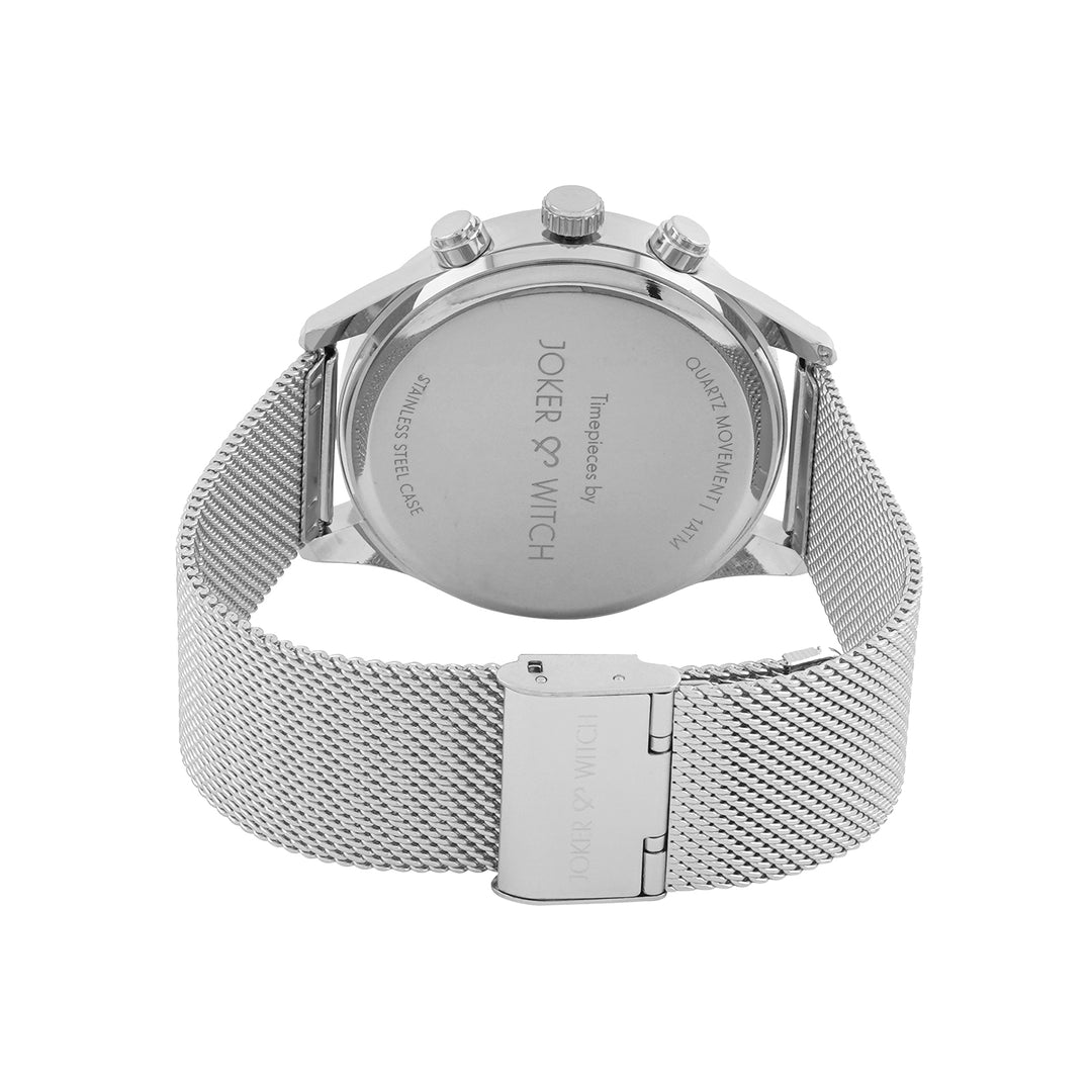 Quant Black XLarge Dial Silver Mesh Strap Men's Watch