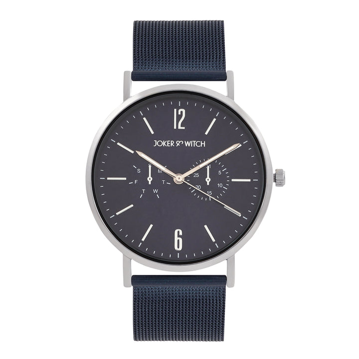 Agera Blue Large Dial Mesh Strap Men's Watch