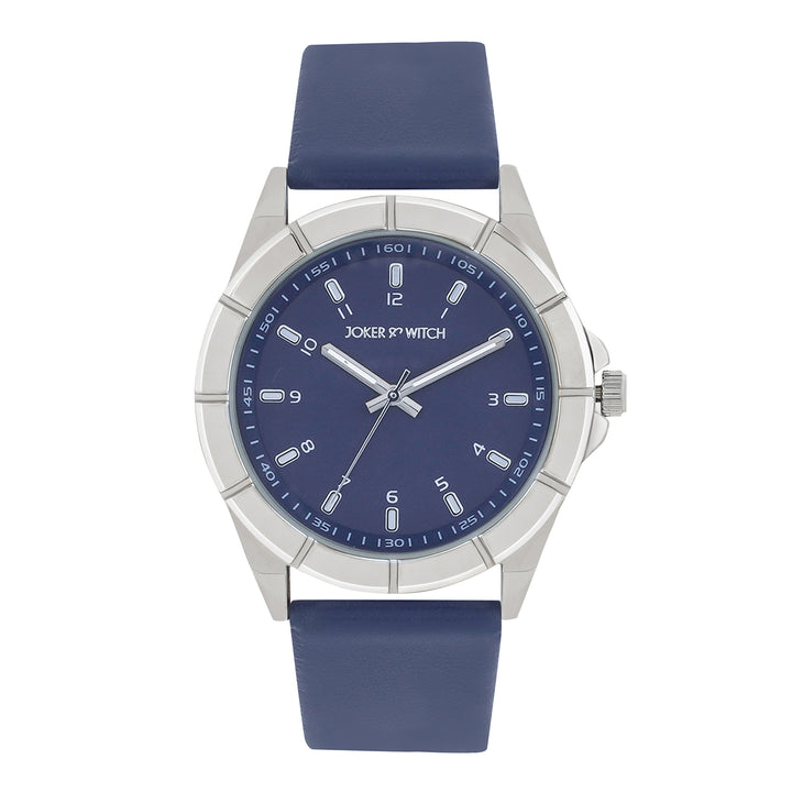 Zonda Blue Large Dial PU Strap Men's Watch