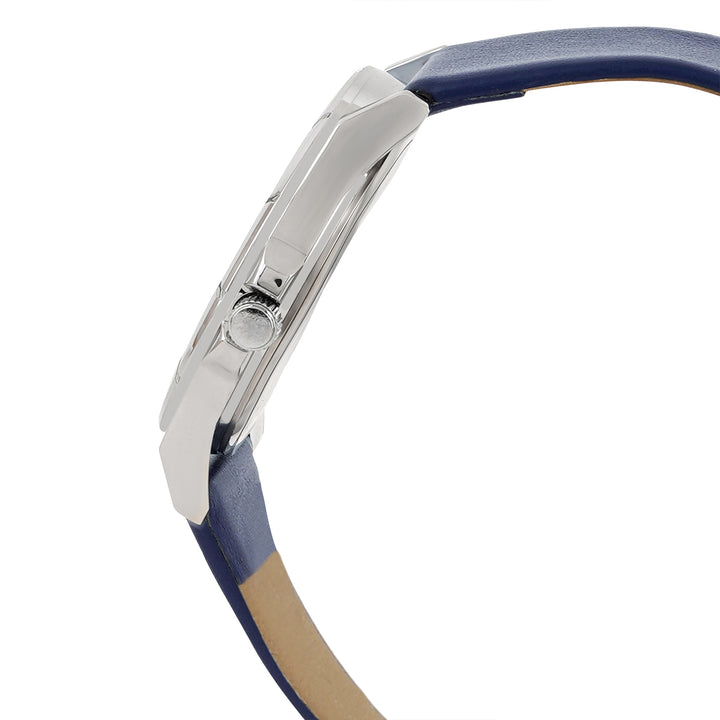 Zonda Blue Large Dial PU Strap Men's Watch