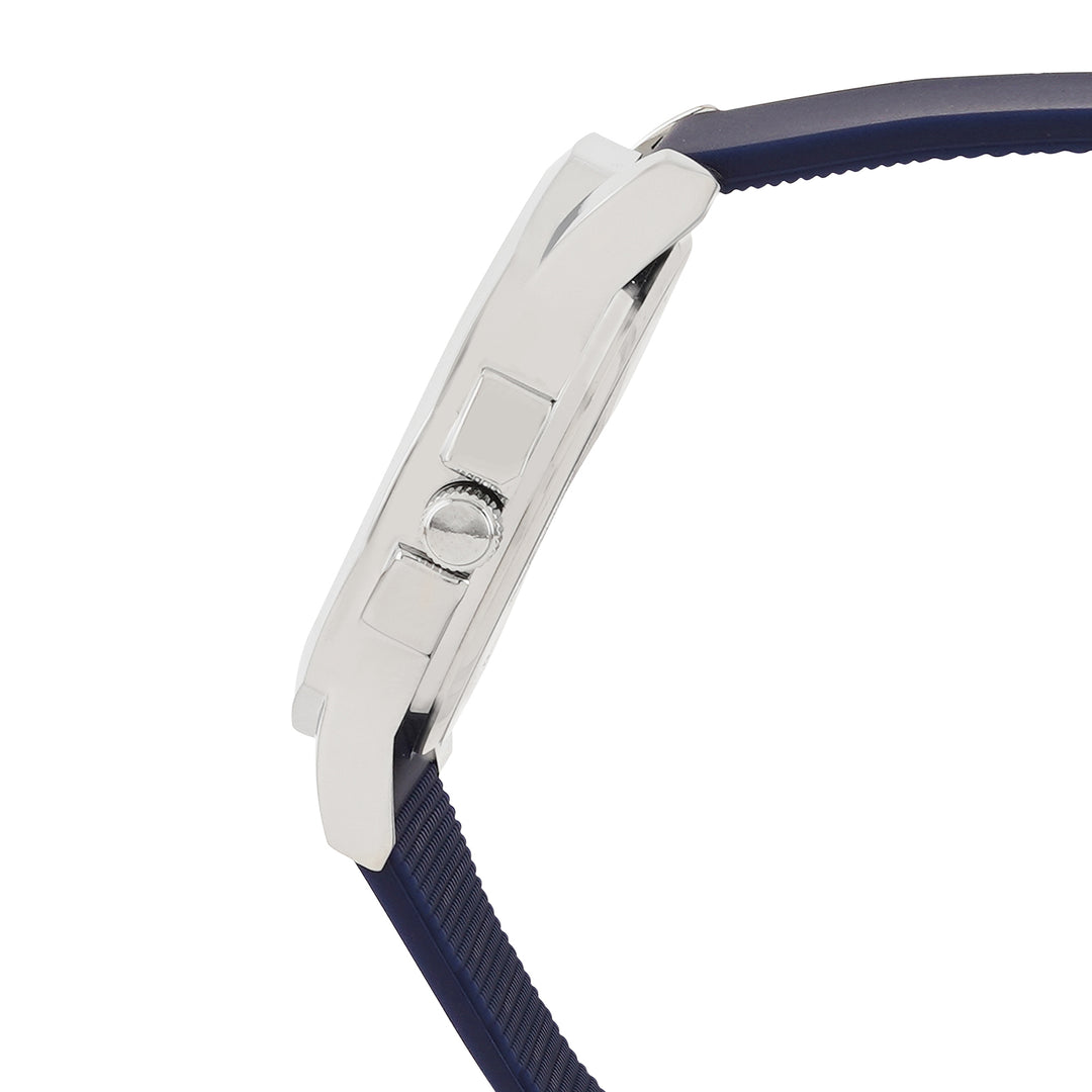 Spyder Blue Large Hexagon Dial Silicone Strap Men's Watch