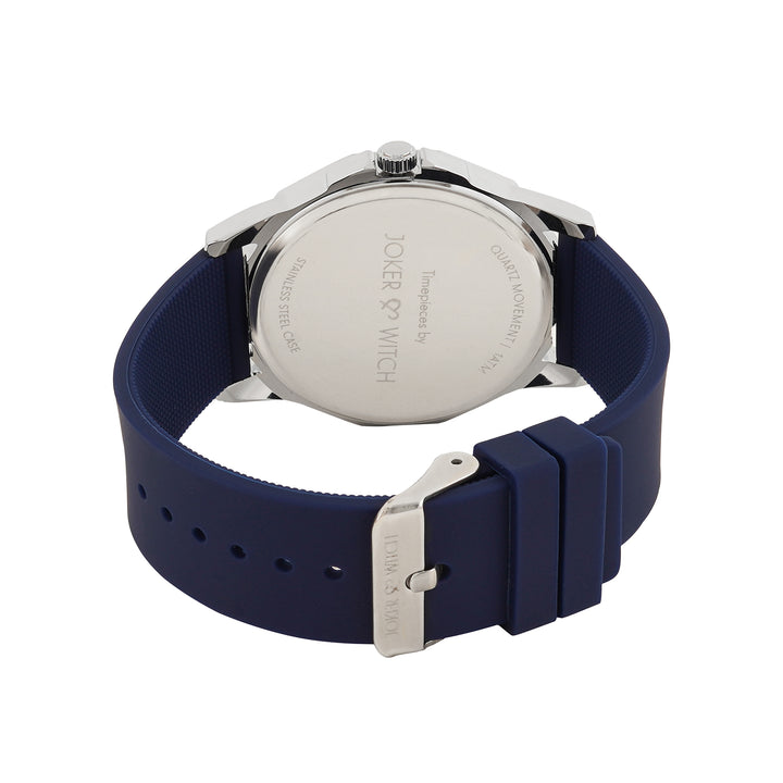 Spyder Blue Large Hexagon Dial Silicone Strap Men's Watch