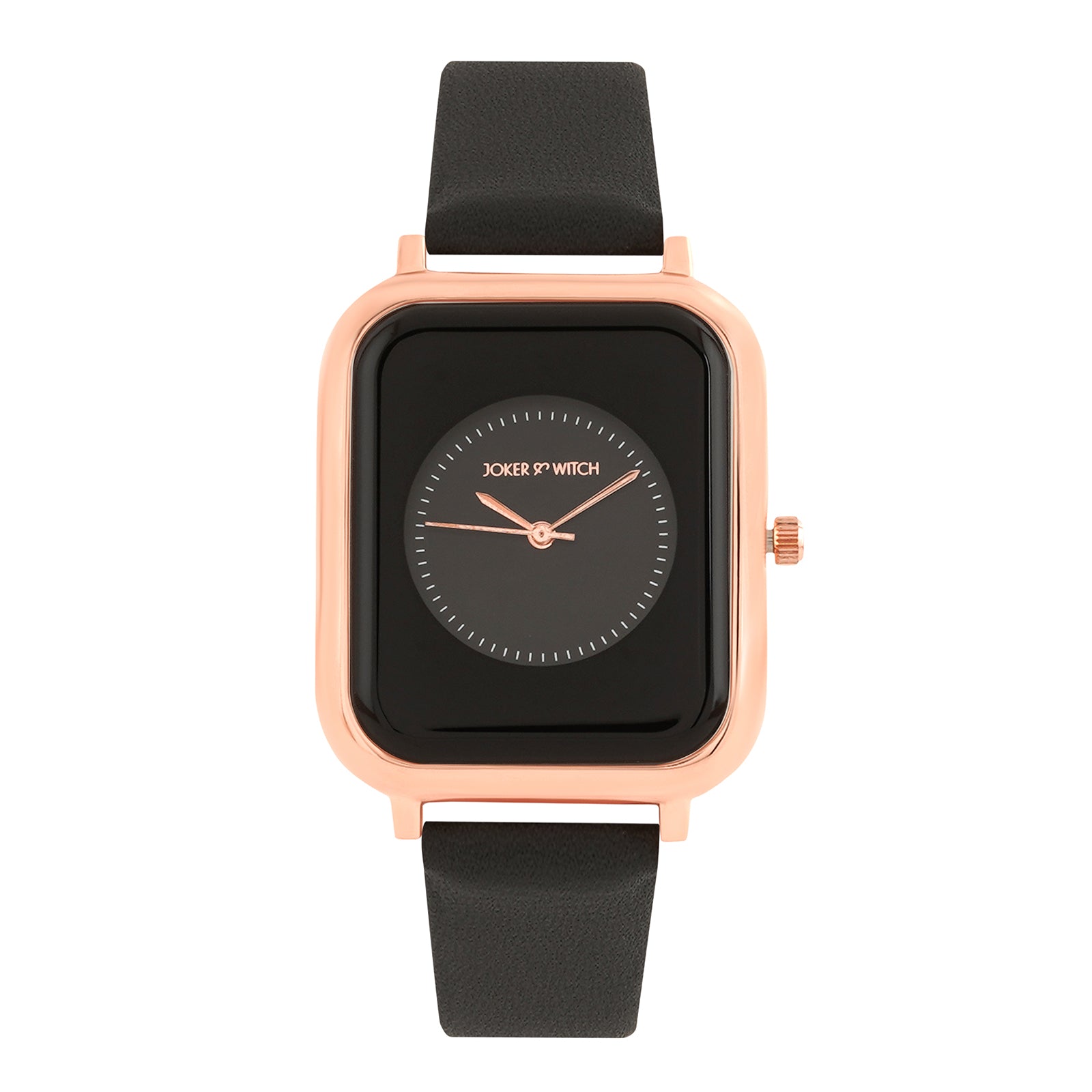 Joker & Witch Utopia Rosegold Black PU Strap Watch For Women