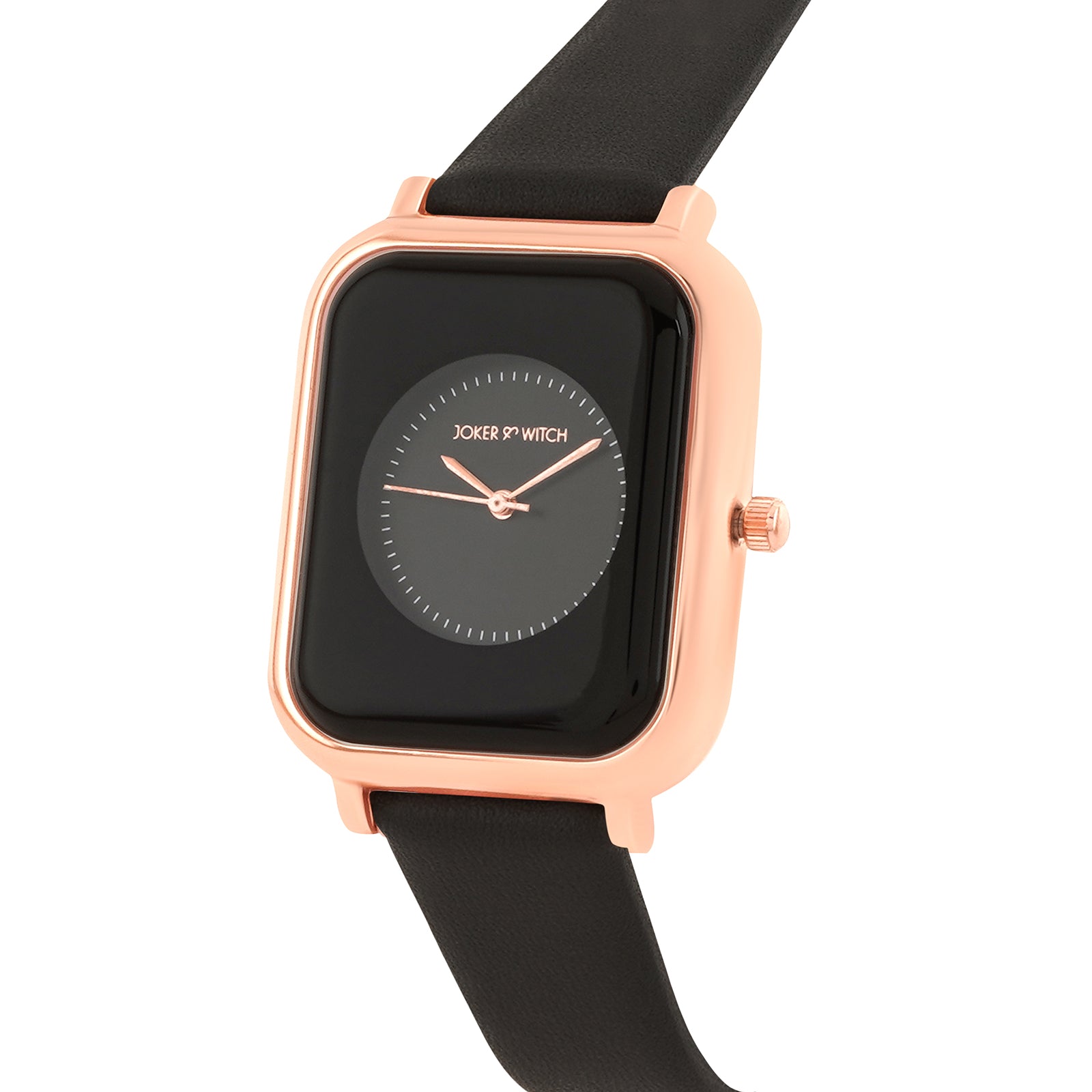 Joker & Witch Utopia Rosegold Black PU Strap Watch For Women