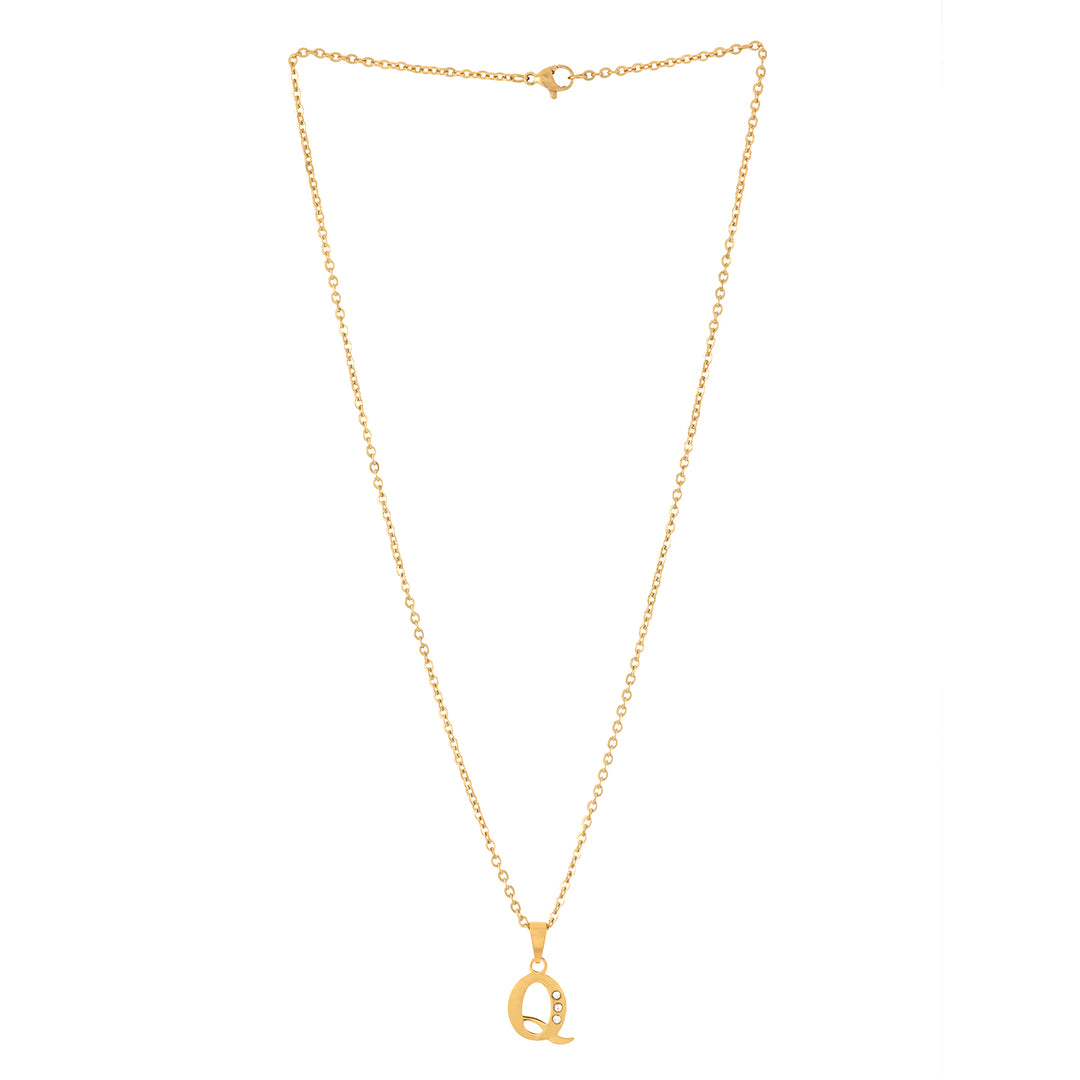 Bewitched Q Intial Pendant Necklace