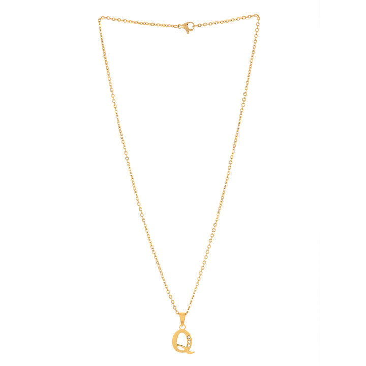 Bewitched Q Intial Pendant Necklace